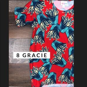LULAROE GRACIE -🍟 FRENCH FRIES - UNISEX 8 - NWT